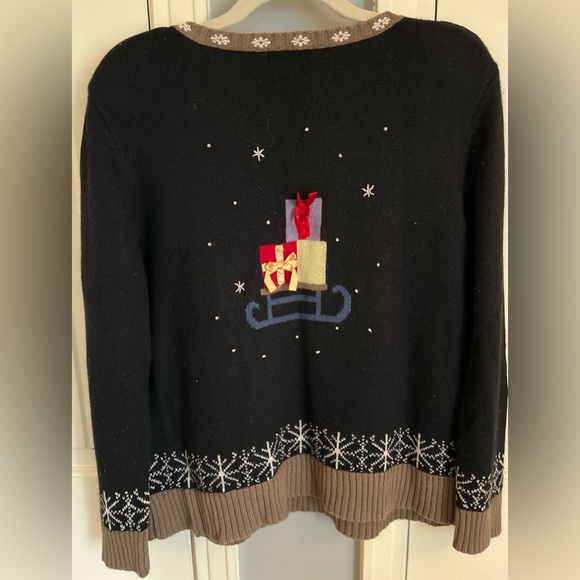 Christopher & Banks Vintage Women’s Large Christmas Holiday Sweater Reindeer - Picture 3 of 8